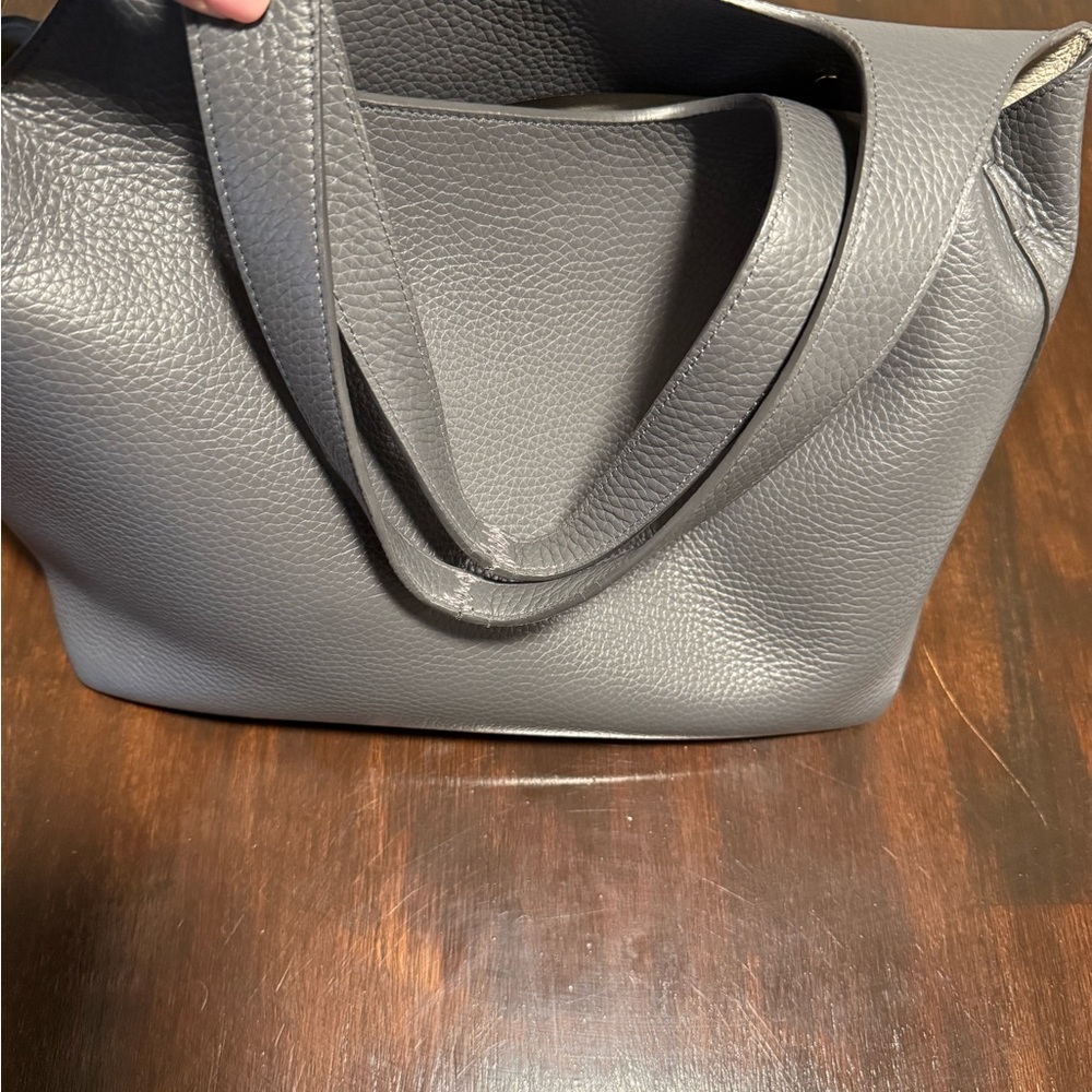Cuyana Dark Gray Leather Tote - Picture 14 of 15
